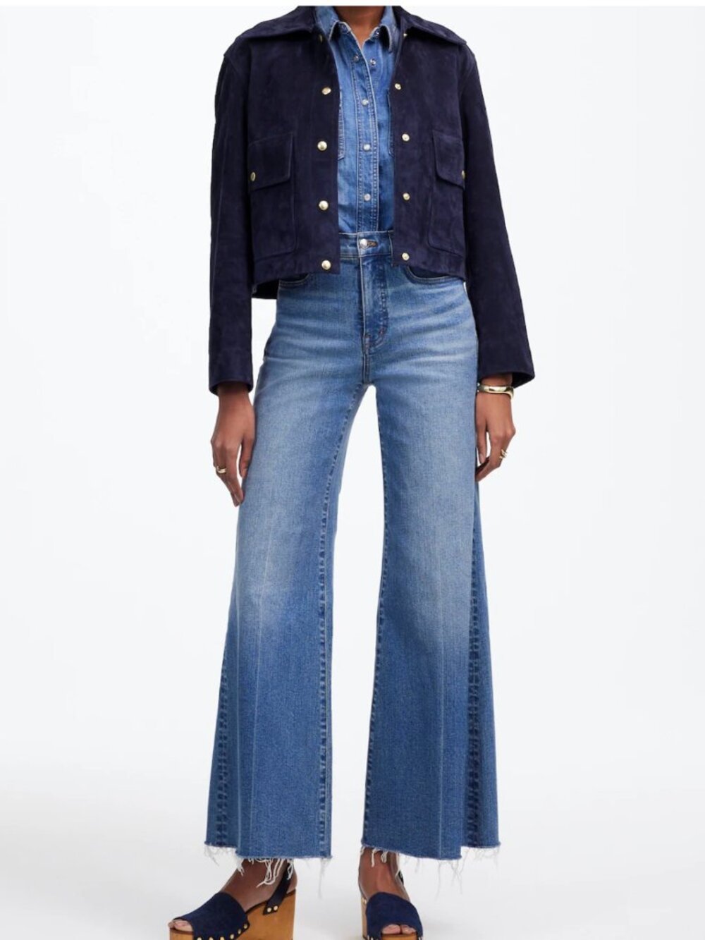 Madewell - Flared Wide-Leg Crop Jeans - Oneida wash - Size 29